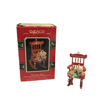 Enesco Vintage Collectible Cat Purr-fect Pals My Special Friend Series Ornament