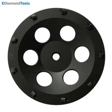 7" PCD Grinding Cup Wheel Epoxy Glue Mastic Paint Removal 9 Segments