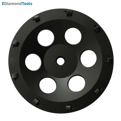 7'' PCD Grinding Cup Wheel Epoxy Glue Mastic Paint Removal 9 Segments