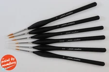 6x Fine Detail Miniature Paint Brush Set - Acrylic Paint by Number Brushes [USA]