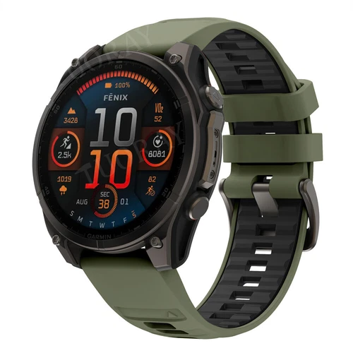 Quick Fit Strap For Garmin Fenix 8 E 7 7X 6 6S 6X 5X 5Plus 3 Silicone Watch Band - Picture 67 of 71