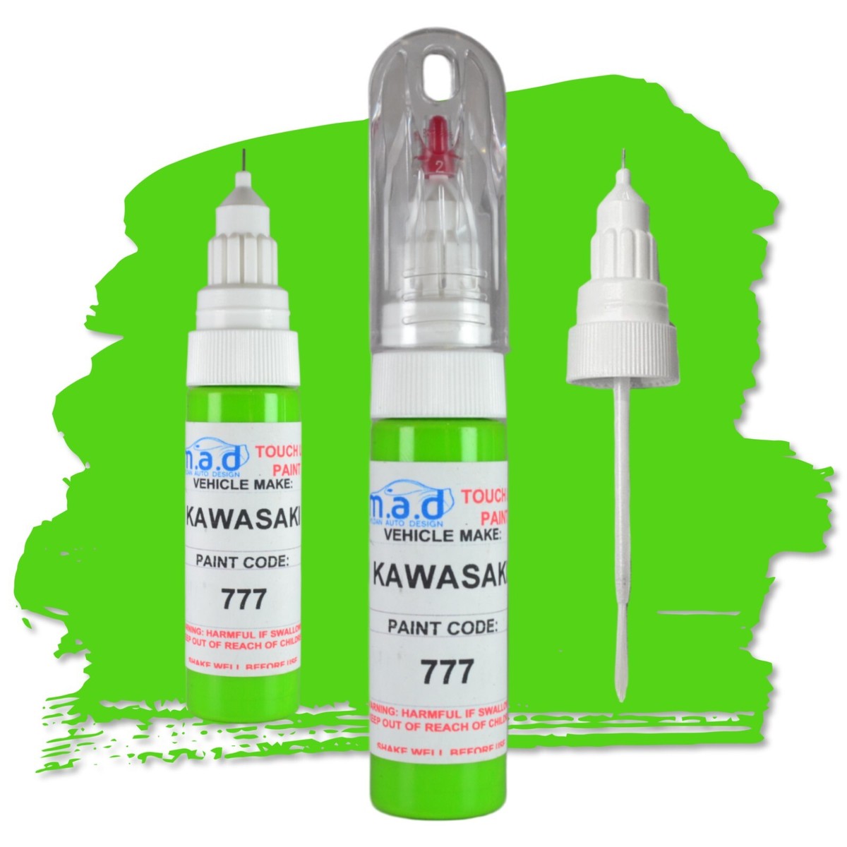 KAWASAKI 777 PAINT TOUCH UP PEN LIME GREEN MOTORBIKE BIKE KAWASAKI 777 PAINT TOUCH UP PEN LIME GREEN MOTORBIKE BIKE