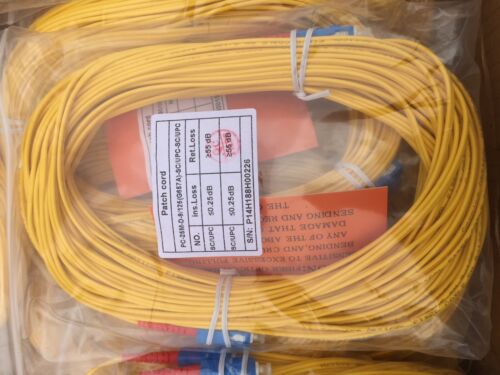 NEW 25 Meter SC-SC Duplex SM Fiber Optic Cable (25M) Single Mode - Picture 1 of 2