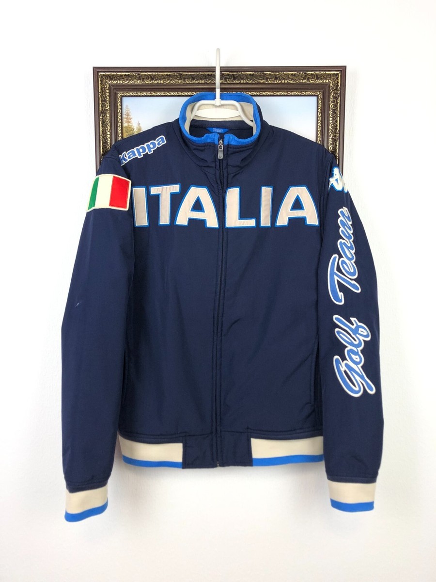 Vintage Kappa Italy Golf Team Jacket Blue Mens Track Top Rare