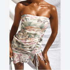 PrettyLittleThing Fairycore Butterfly Bandeau Dress