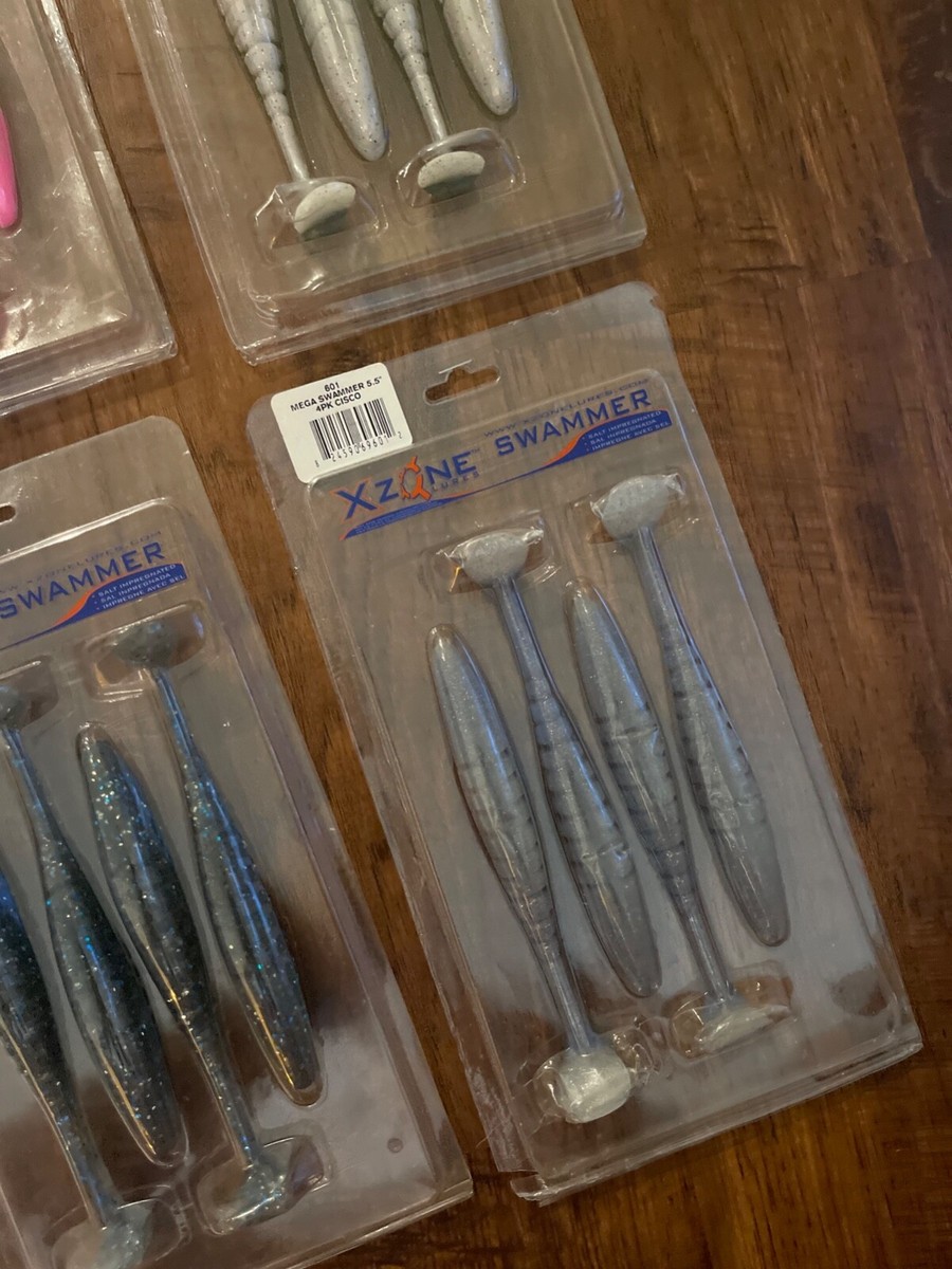 Lot of 6 Packs of Xzone Lure Mega Swammer. Various Colors. | eBay