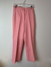 Vintage 1970's Sears High Waisted Pink Polyester Pants, Vtg Size 14, Pre-Owned