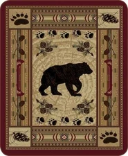 Queen Size Native Bear Patchwork Quilt Mink Faux Fur Blanket Super Soft Plush