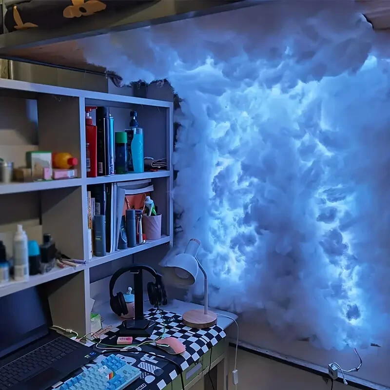 Thundercloud LED Light Lightning Cloud, DIY Lights Atmosphere Night Light 16 Ft-image
