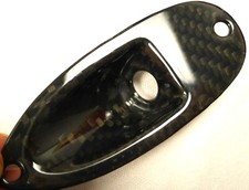 Strat Stratocaster Dry Carbon Fiber Jack Plate - Glossy Finish