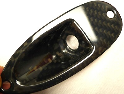 Strat Stratocaster Dry Carbon Fiber Jack Plate - Glossy Finish