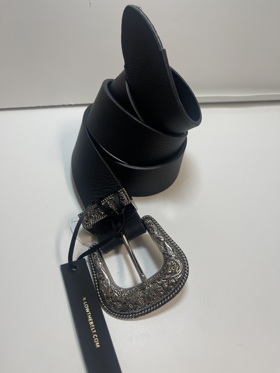 B-Low The Belt Black Leather Frank Belt Sz L New W/Missing  display picture 2