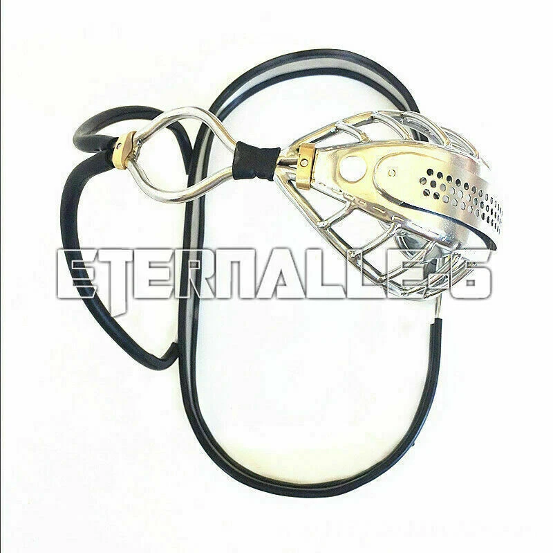 Dispositivo de cinturón de castidad de acero inoxidable 316 masculino bloqueo de jaula fiesta juego de rol cosplay H Foto 4 de 4