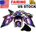 Chameleon Blue Purple Fairing Kit For Kawasaki Ninja ZX6R ZX 6R ZX636 2003 2004