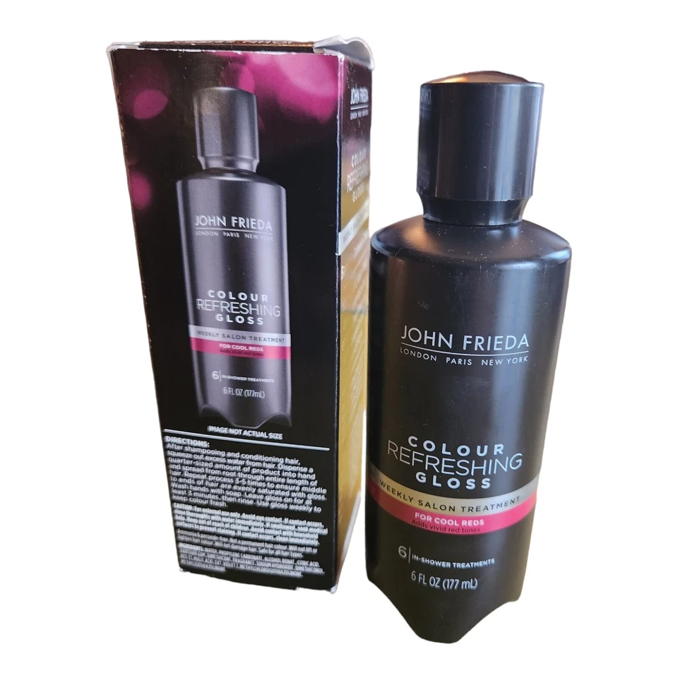 Lot NEW John Frieda Colour Refreshing Gloss -6 In Shower Treatment Cool Reds 6oz - Image 2 of 4