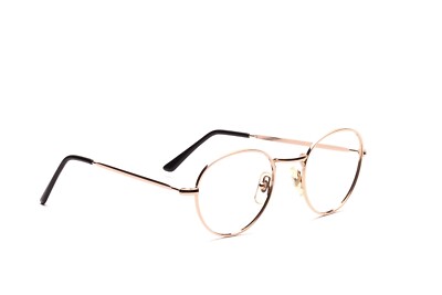 Panto Brille Metallfassung Mod 1530 in Gold von 42 mm bis 48 mm mit Pads