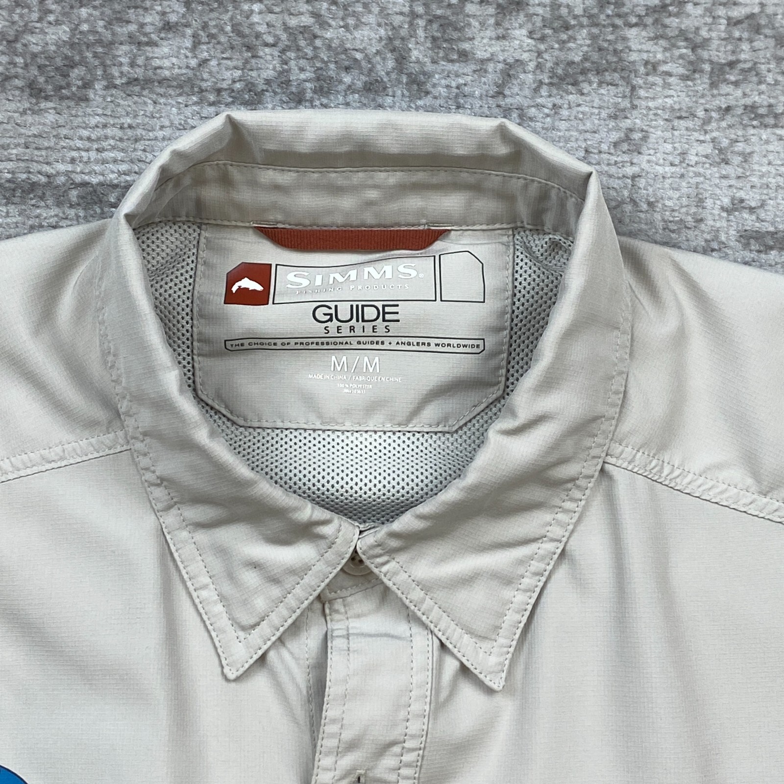 Simms Guide Series Button Up Shirt Medium Beige T… - image 4