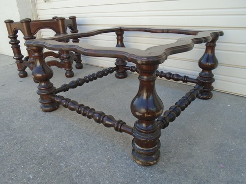 TL Ethan Allen Coffee Table Twisted Wood Revival Spanish Country French Regency - Picture 5 of 12