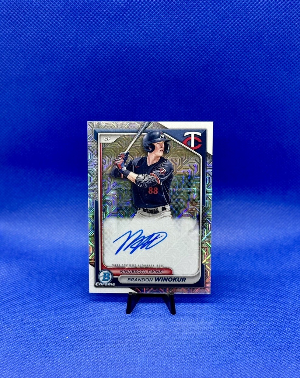 2024 Bowman Mega Box BRANDON WINOKUR Chrome On Card Auto #BMA-BWI Minnesota Twin