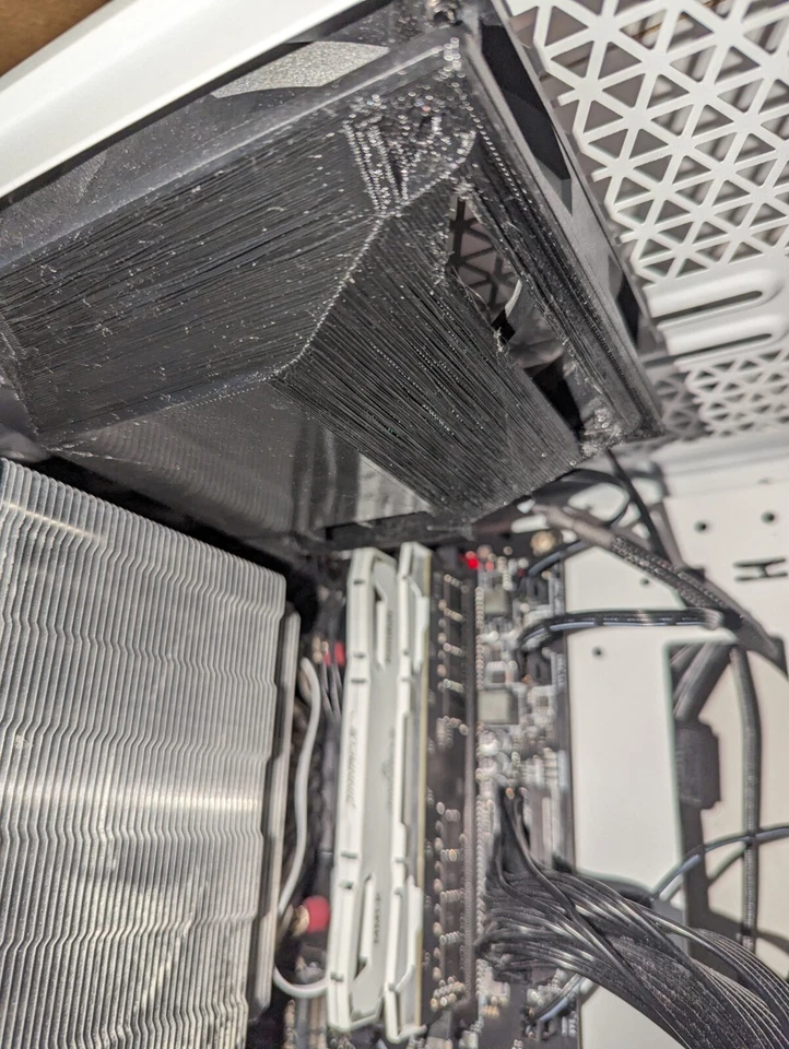 Ram Cooling Shroud 120mm Fan (Screw into 120mm case fan) For DDR5 DDR4 Ram - Image 3 of 4