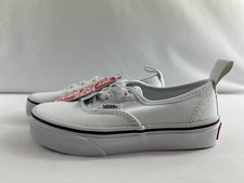 Vans Authentic Elastic PS Kids Walking Slip on Shoes White size 11.5c