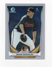 2014 BRIAN GONZALEZ BOWMAN DRAFT BASEBALL CHROME DRAFT CDP85