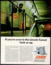 1966 Lincoln Tunnel NYC emergency response vehicle photo Lennox vintage print ad
