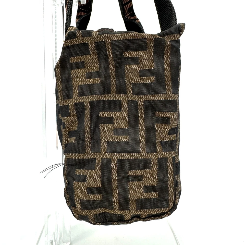 FENDI Zucca Hand bag Mini Nylon Authentic F05-0204 - Image 4 of 4
