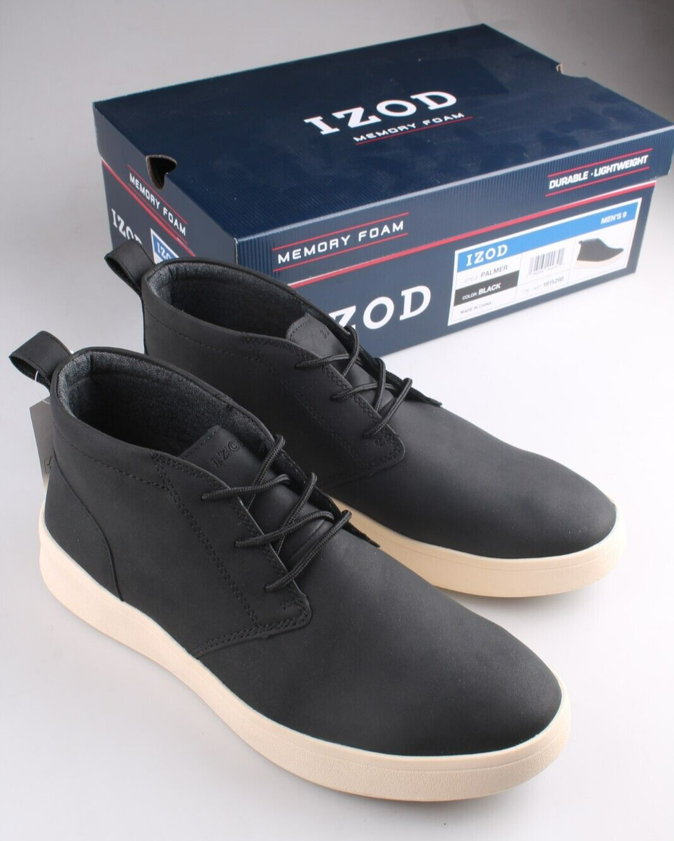 NEW IZOD Men\'s Palmer Memory Foam Chukka Boots - Black IZOD Men main image 2