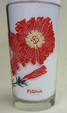 Petunia Peanut Butter Glass Glasses Drinking Kitchen Mauzy 80-2