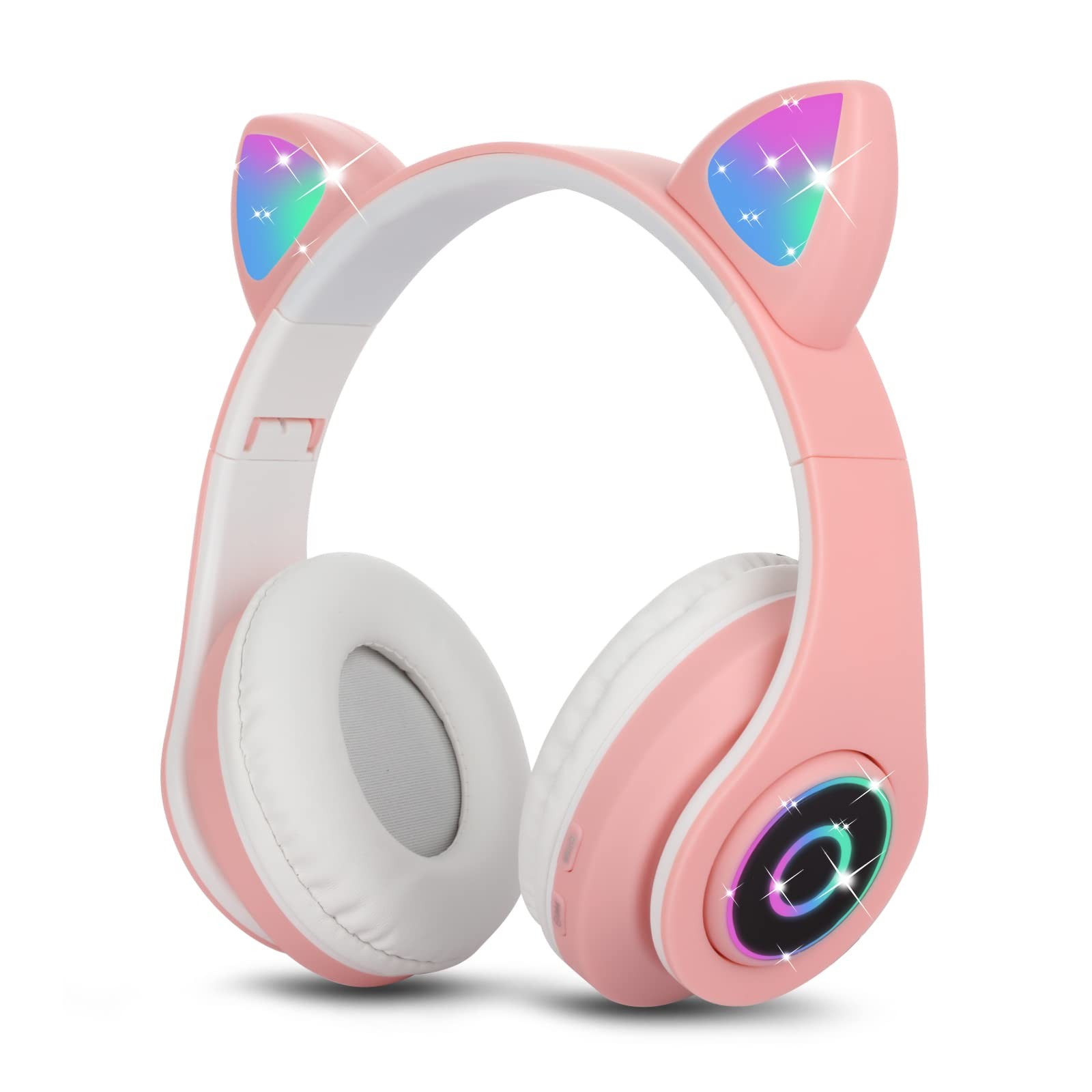 Sendowtek Cuffie Bluetooth per Bambini Adulti Oopra l orecchio Cute Gatto