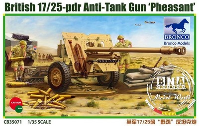 Bronco Model kit 1/35 British 17/25 pdr Anti-Tank Gun ''Pheasant'' CB35071