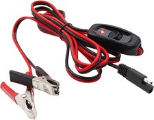 8FT SAE 16AWG Wire Harness with On/Off Switch Silver Alligator Clips,12V Sprayer