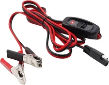 8FT SAE 16AWG Wire Harness with On/Off Switch Silver Alligator Clips,12V Sprayer