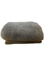 Barefoot Dreams CozyChic 45x60 Stacked Rib Border Blanket Carbon