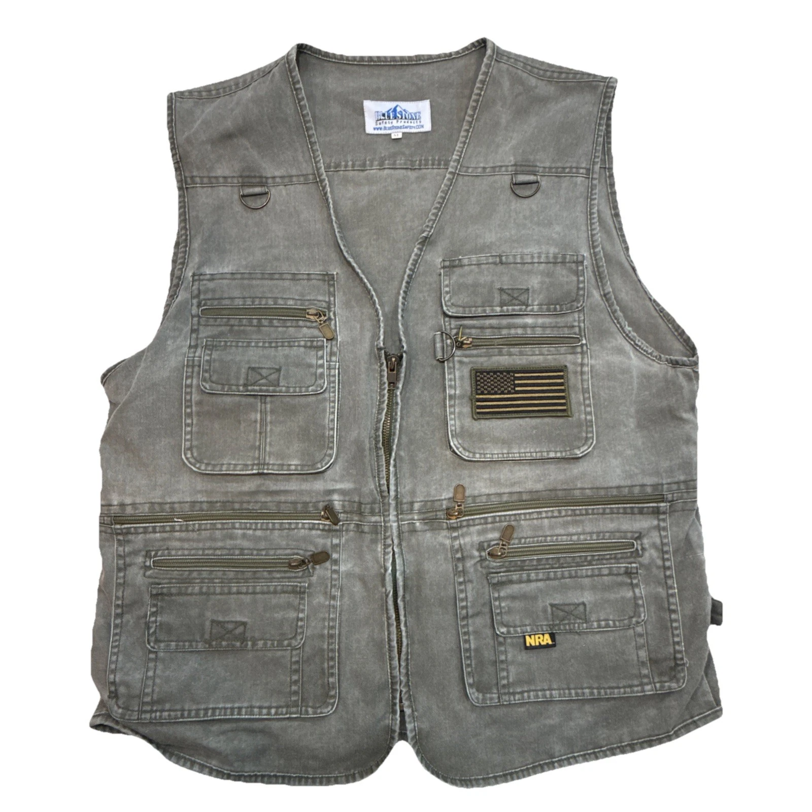 Bluestone Safety Products Men M Utility Vest NRA Flag Tactical Shooting