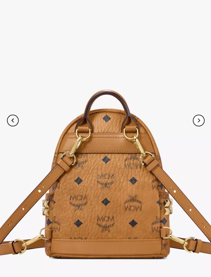 MCM Mini Backpack Brown/Black Authentic - image 6