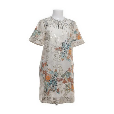 H&M Conscious Collection Exclusive, Kleid, Größe: 36, Beige/Mehrfarbig #FDy