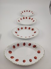 Vtg Oval Serving Vegetable Bowls 5.5" to 8.5" Signed 84 Darlene Braglien EUC