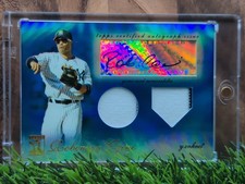 2009 Topps Tribute Auto Dual Relics Blue /75 Robinson Cano #TDAR-RC1 