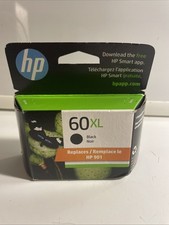 Genuine HP 60XL Black Ink Cartridge CC641WN New Sealed Exp. 12/2025