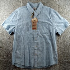 Faherty Shirt Mens XL Blue South Pacific Short Sleeve Button Up Aztec MWC0017