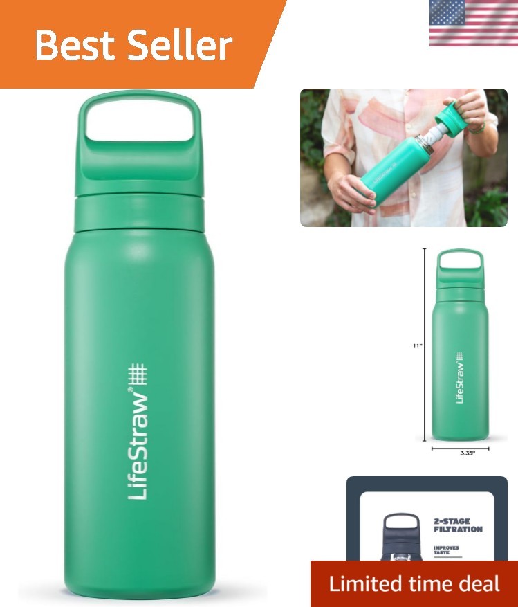 Go Series &ndash; Insulated Stainless Steel Water Filter Bottle for Travel and Ever...