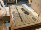 1889 SOUTH WESTERN RAILROAD RAILWAY STOCK CERTIFICATE ON A WOODEN BASE — photo 9