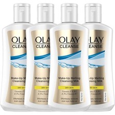 Image of Olay Cleanse Make-Up Melting Cleansing Milk Dry Skin 4 x 200 ml