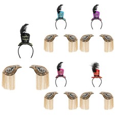 Unisex Ringmaster Circus Party Epaulet Shoulder Top Hat Costume Accessories