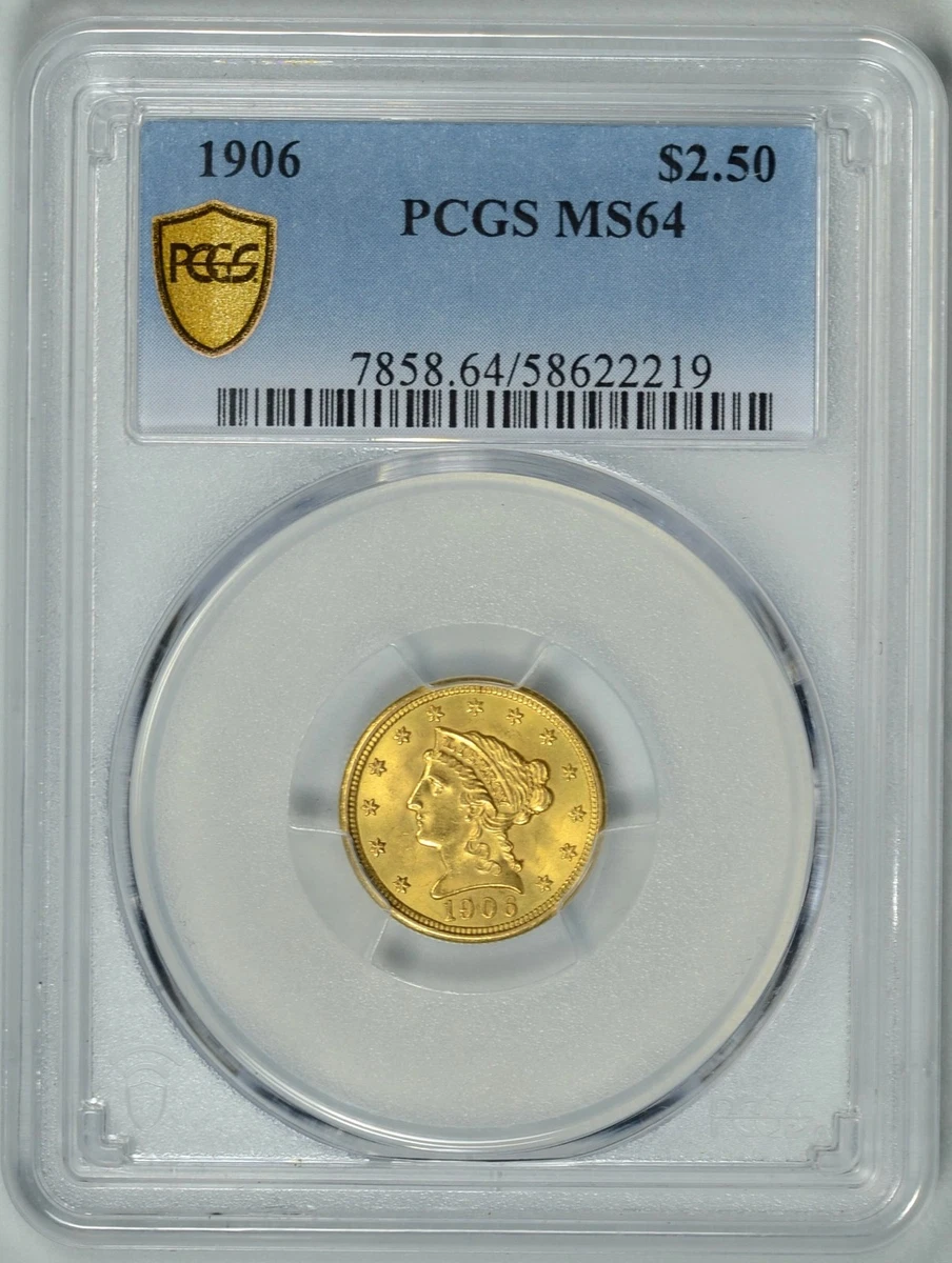 1906年米国リバティヘッド クォーター イーグル2.50ドル NGC MS63 1906