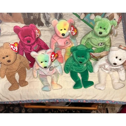 Huge lot  Ty Beanie Babies Bears Vintage 1996-98