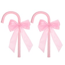 2 Pcs Bow and Candy Cane Props Canes for Women Decorative Dress up Accessories