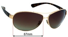 SFx Replacement Sunglass Lenses fits Ray-Ban RB3386 - 67mm Wide